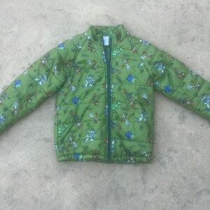 Disney/Pixar Green Puffer Toy Story Jacket Kids Size 7/8